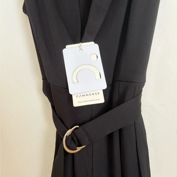 Commense Black Jumpsuit with Belt - Picture 4 of 6